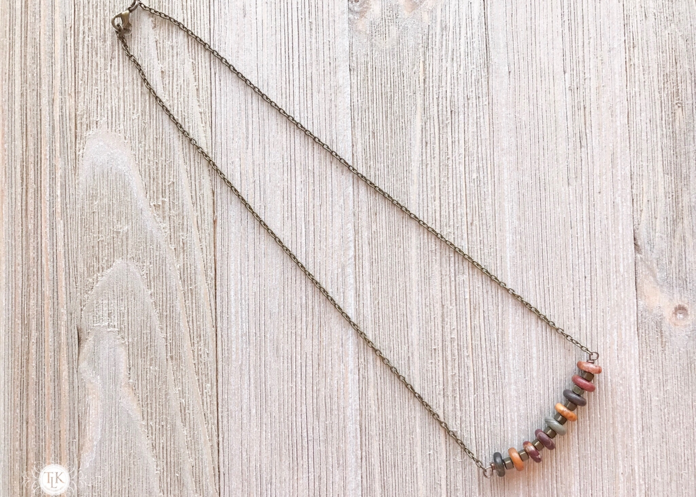 THREE LITTLE KITTENS | Picasso Jasper Bar Necklace 3737