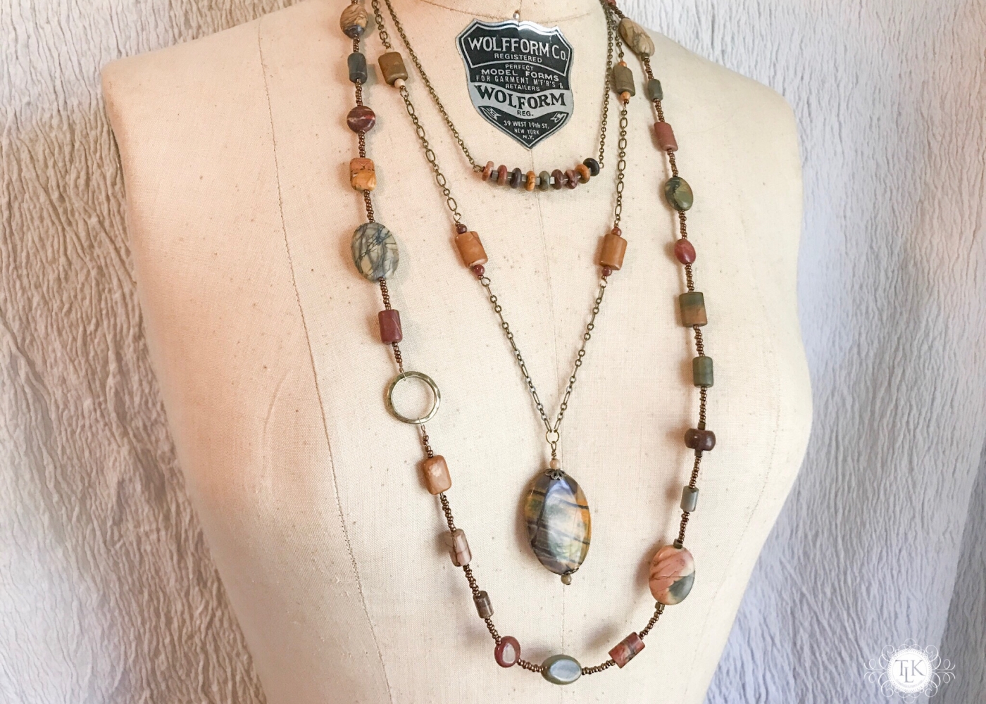 THREE LITTLE KITTENS | Picasso Jasper Trio of Necklaces