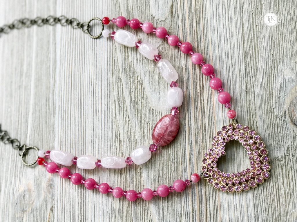 THREE LITTLE KITTENS | 3727 Pretty in Pink Upcycled Faux Double Necklace