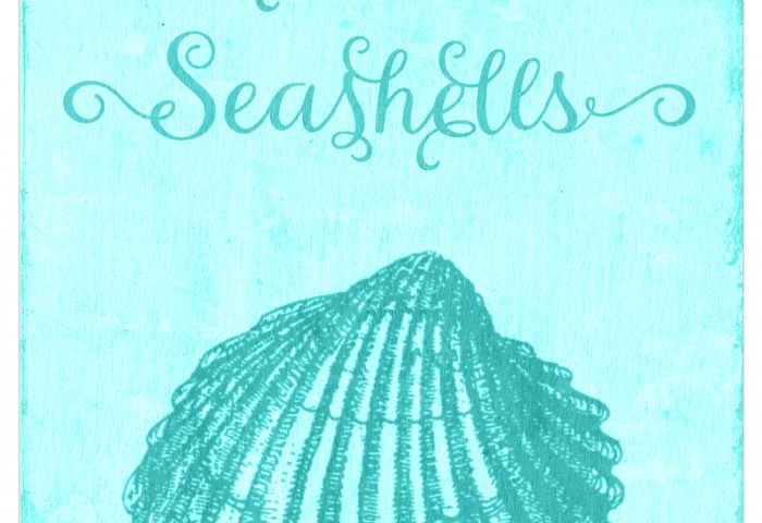 THREE LITTLE KITTENS BLOG | Digital Goodie Day | Free Sea Glass Seashell Printable | She Sells Seashells