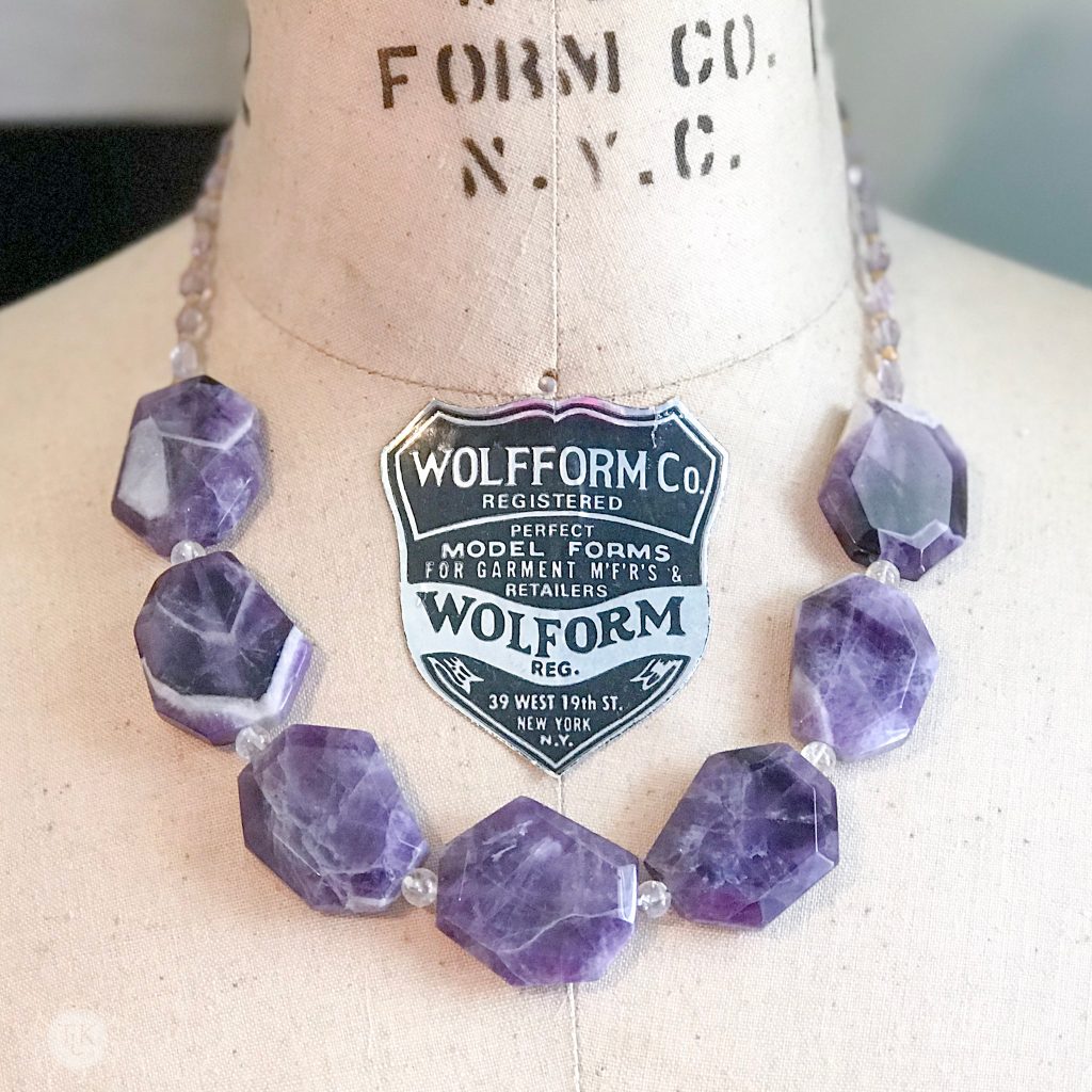 THREE LITTLE KITTENS BLOG | 3736 N Amethyst and Citrine Necklace