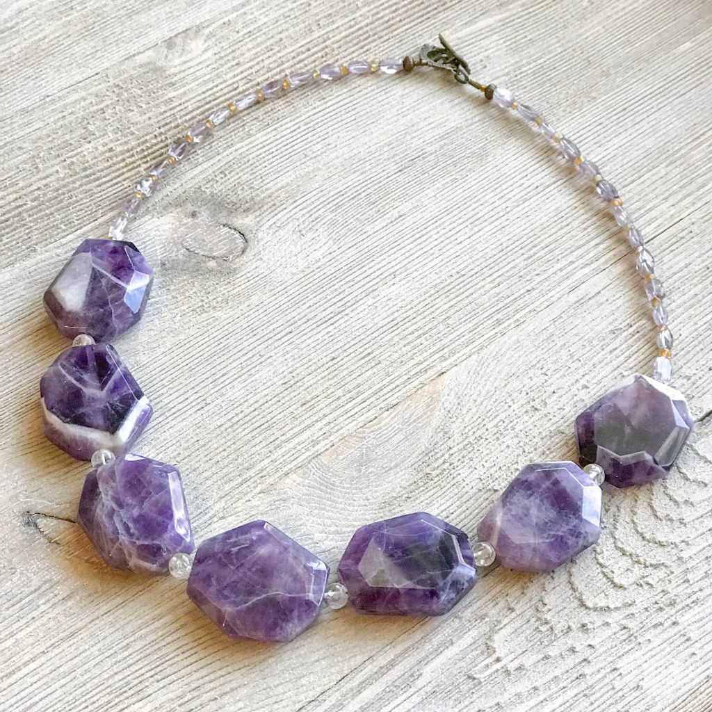 THREE LITTLE KITTENS BLOG | 3736 N Amethyst and Citrine Necklace