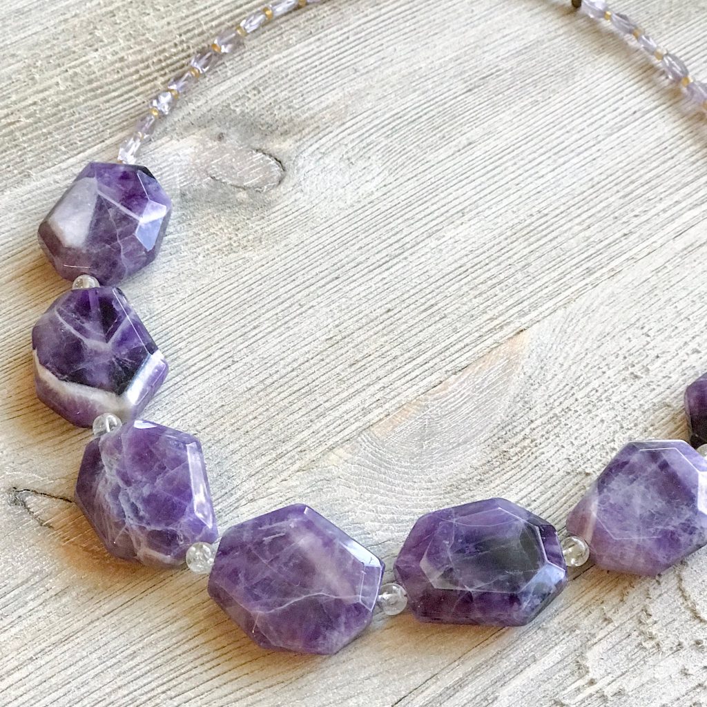 THREE LITTLE KITTENS BLOG | 3736 N Amethyst and Citrine Necklace