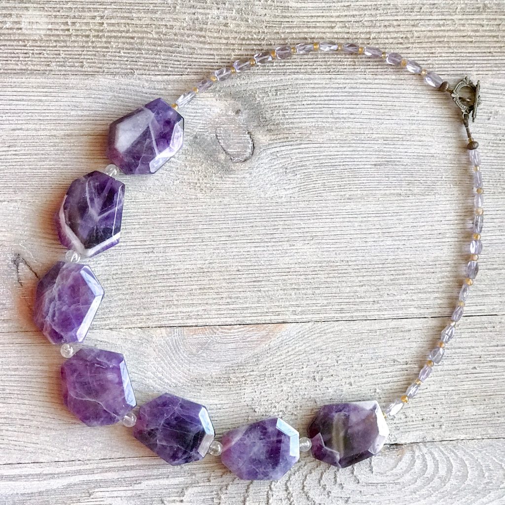 THREE LITTLE KITTENS BLOG | 3736 N Amethyst and Citrine Necklace