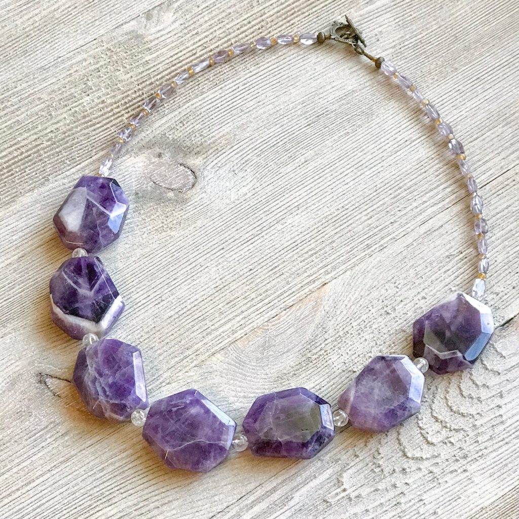 THREE LITTLE KITTENS BLOG | 3736 N Amethyst and Citrine Necklace