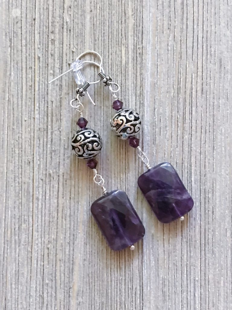 THREE LITTLE KITTENS BLOG | Butterfly Dreams Amethyst Pierced Earrings