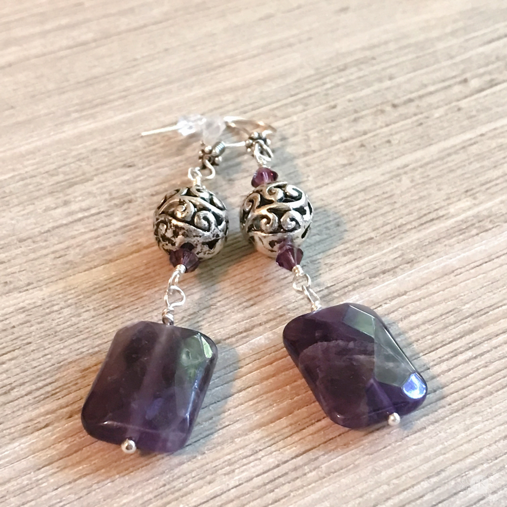 THREE LITTLE KITTENS BLOG | Butterfly Dreams Amethyst Pierced Earrings