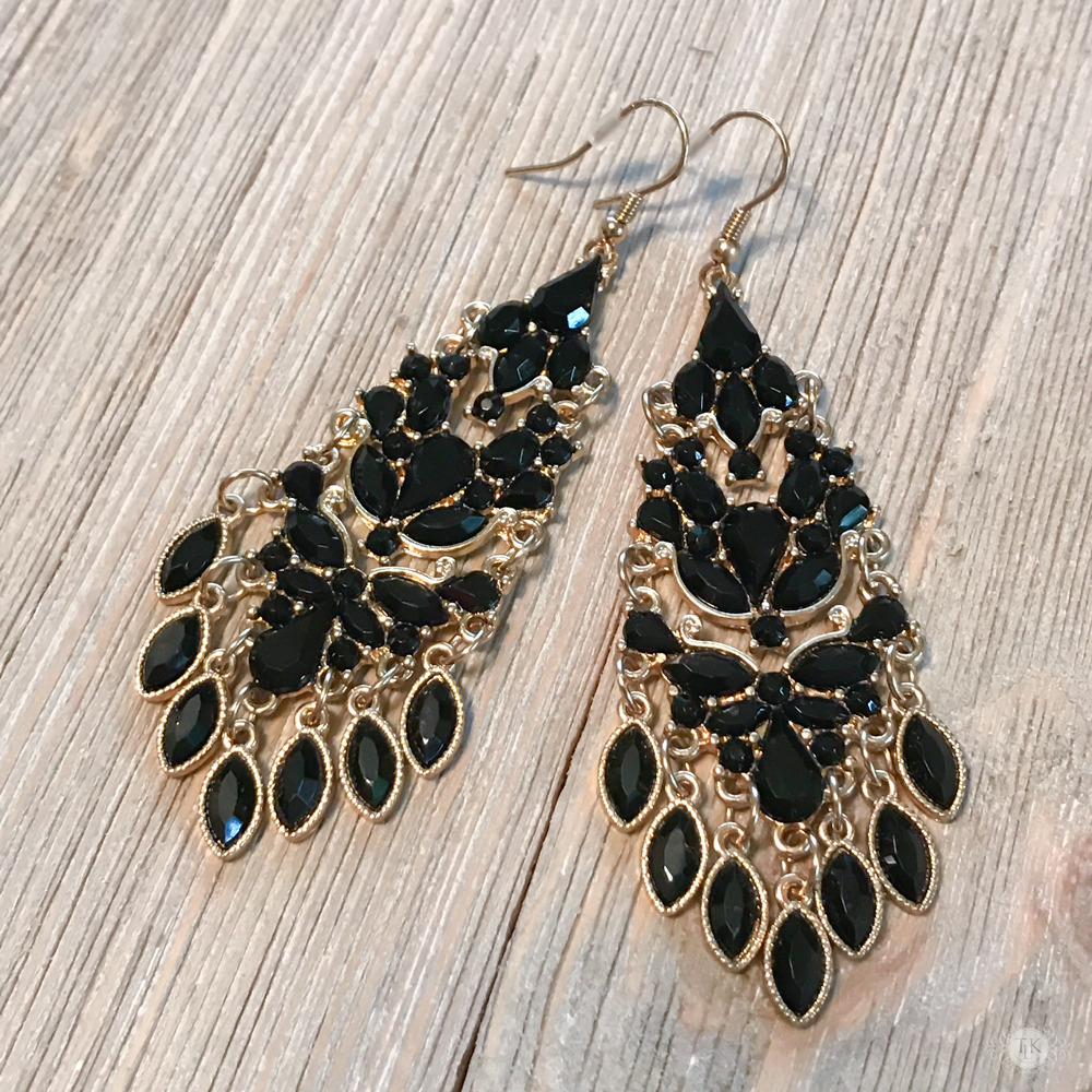 THREE LITTLE KITTENS BLOG | Midnight Gold Earrings