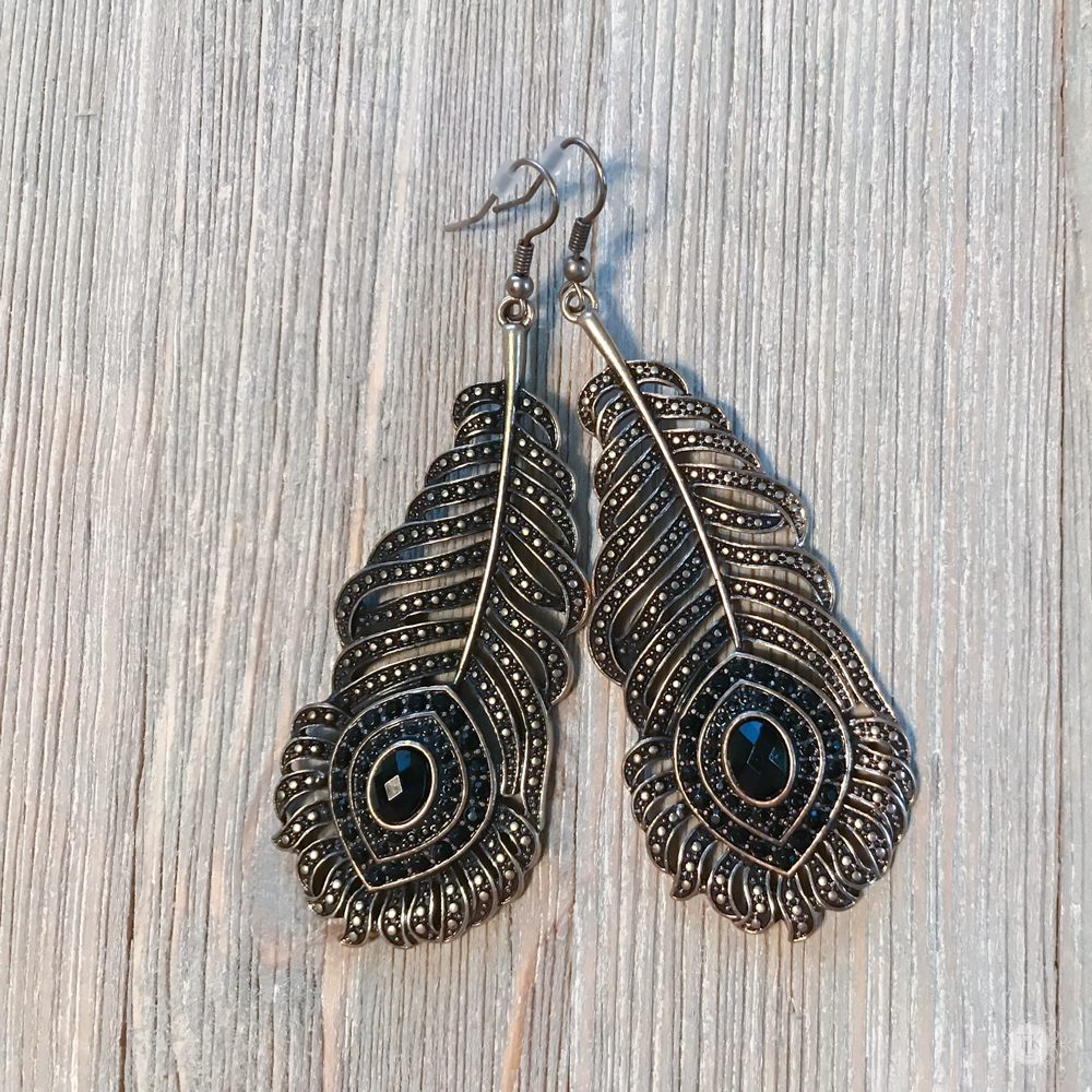 THREE LITTLE KITTENS BLOG | Peacock Feather Earrings