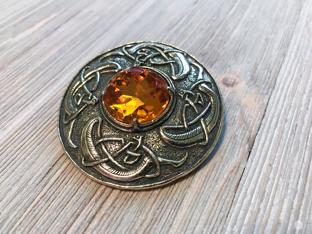 THREE LITTLE KITTENS BLOG | Vintage Miracle Jewelry Co. Topaz Viking Shield Brooch