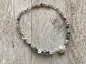 THREE LITTLE KITTENS BLOG | Quartz and Garnet Gemstone Necklace